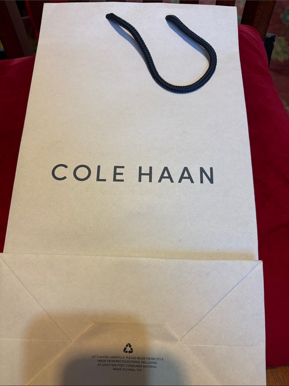 Cole Haan Natural Kraft Shopper with Black Rope Handles